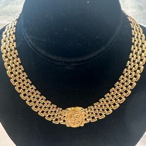 Goldtone Egyptian Style Choker Necklace